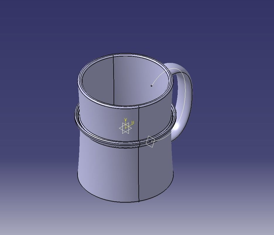 Coffee Mug With Dripping Guard 3D print model_3