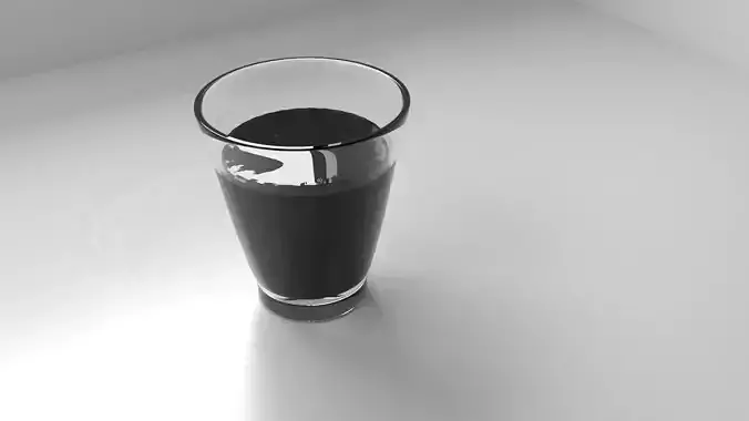 Glass Cup 4 with Liquid