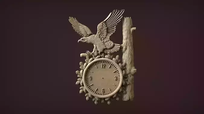 Eagle Wall Clock 3D print model