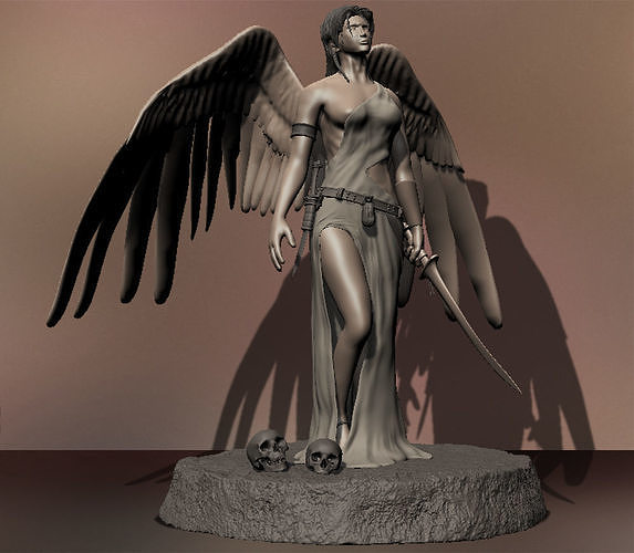 LilithSlayer statue of angel with wings 3D model