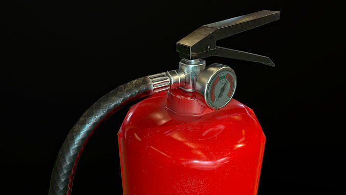 Game-Ready Extinguisher two fire extinguishers Low-poly 3D model