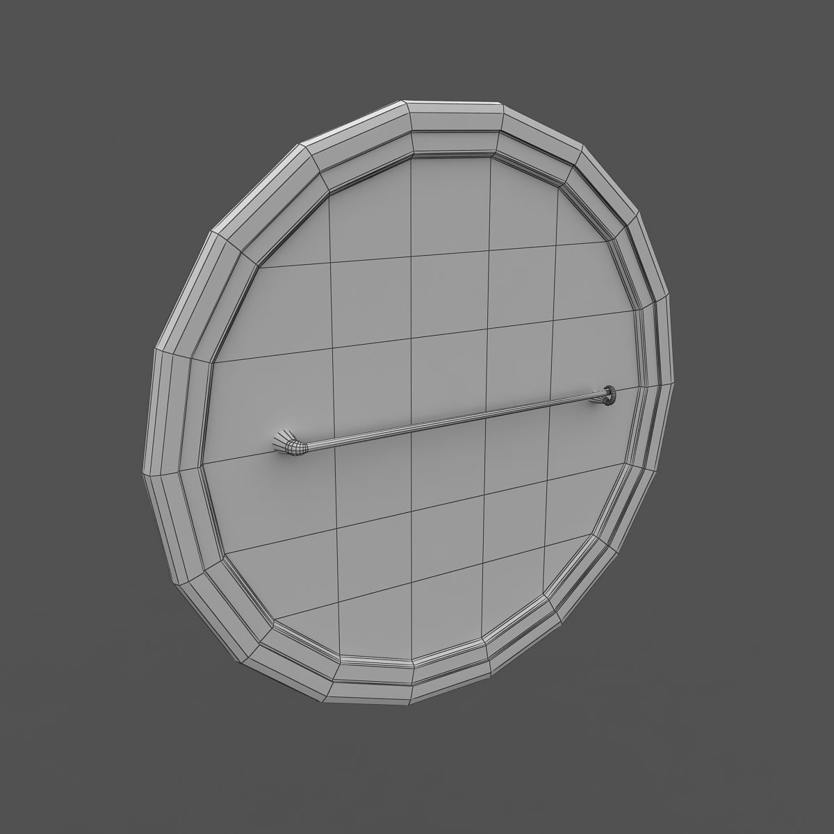 Blank Campaign Button 3D model_4