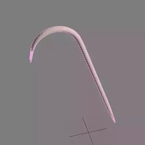 Crowbar fishing hook Free 3D model