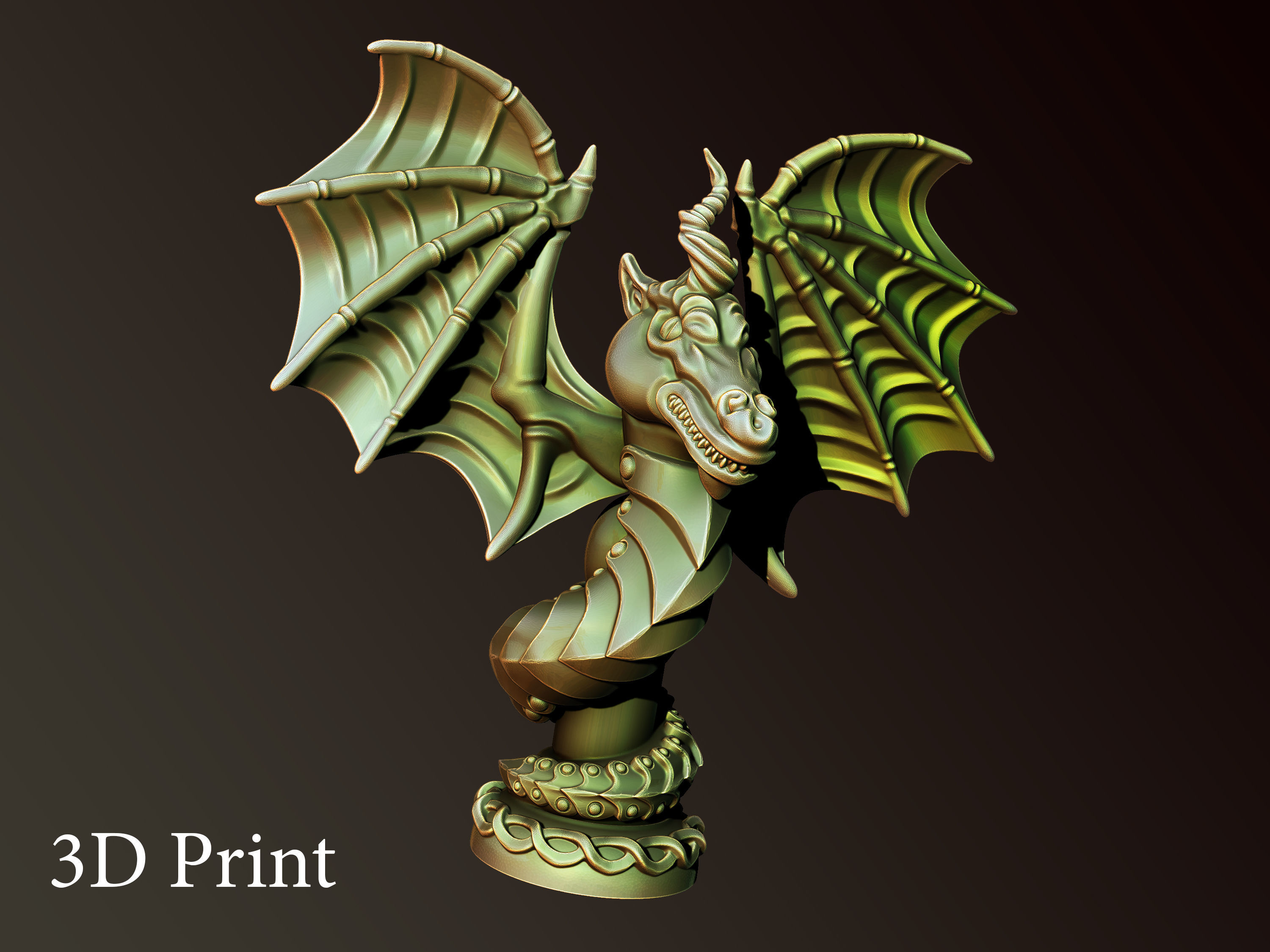 Dragon snake 3d print Free 3D print model_6