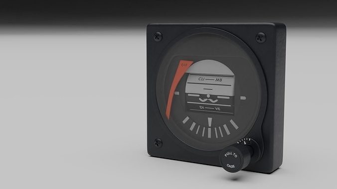 F16 Backup Attitude Direction Indicator - ADI 3D model