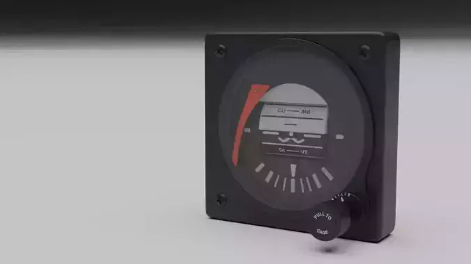 F16 Backup Attitude Direction Indicator - ADI 3D model