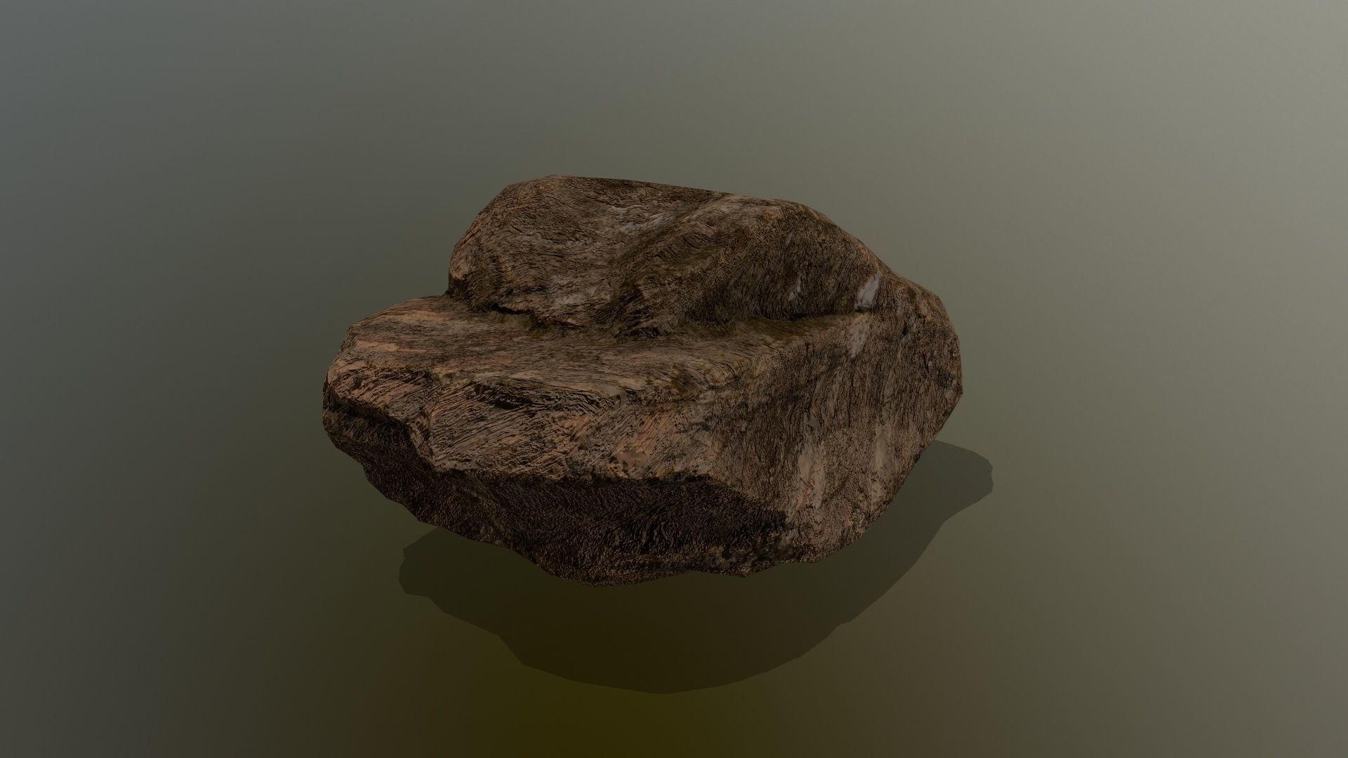 old rock Low-poly 3D model_4