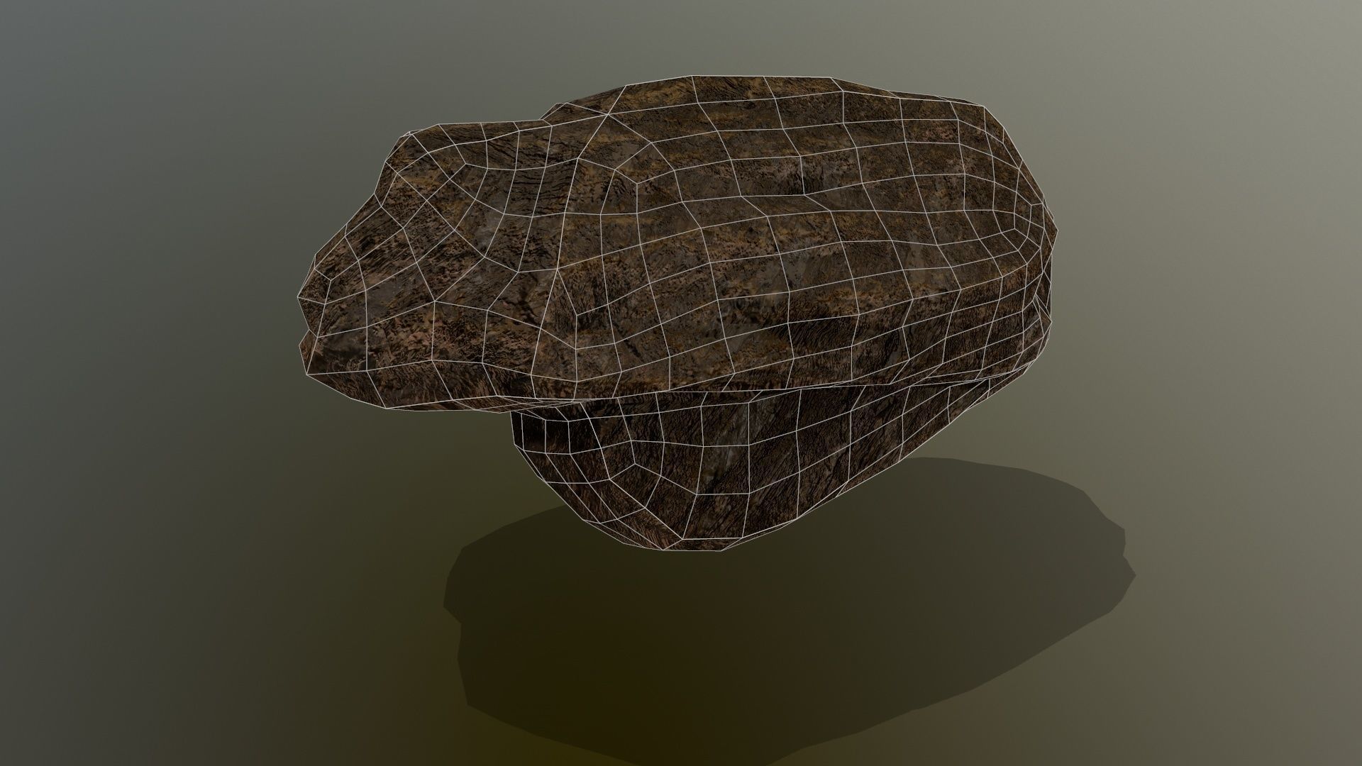 old rock Low-poly 3D model_3