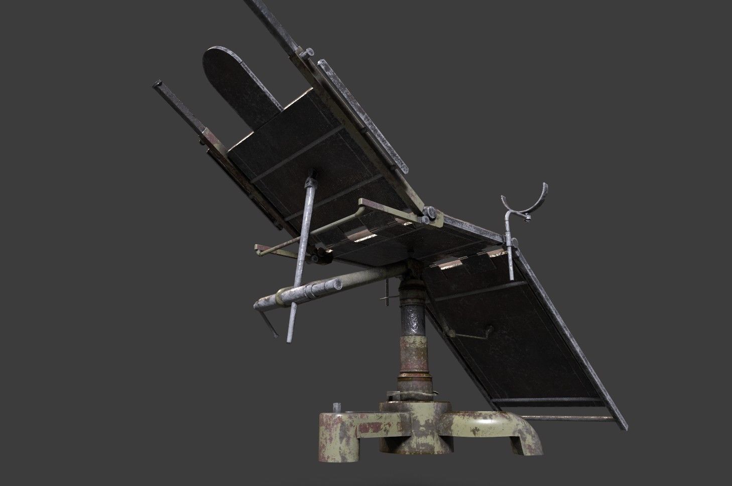 Bed for Hospitals  low-poly 3d model PBR Low-poly 3D model_3