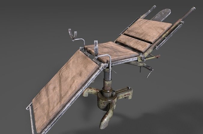 Bed for Hospitals  low-poly 3d model PBR Low-poly 3D model
