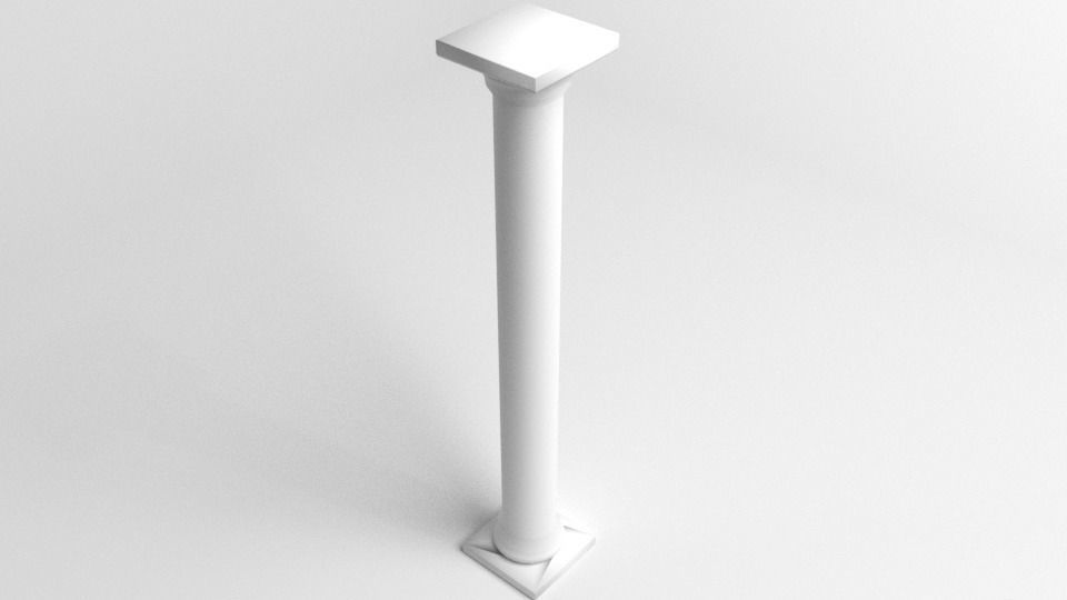 Pillar Round 1 3D model_4