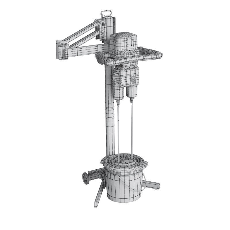 garage tools set 13 Low-poly 3D model_8