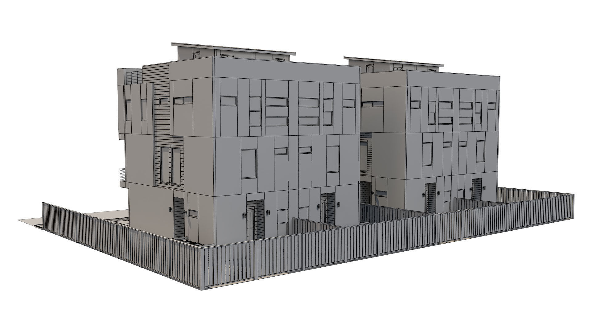 Modern House 10 3D model_5