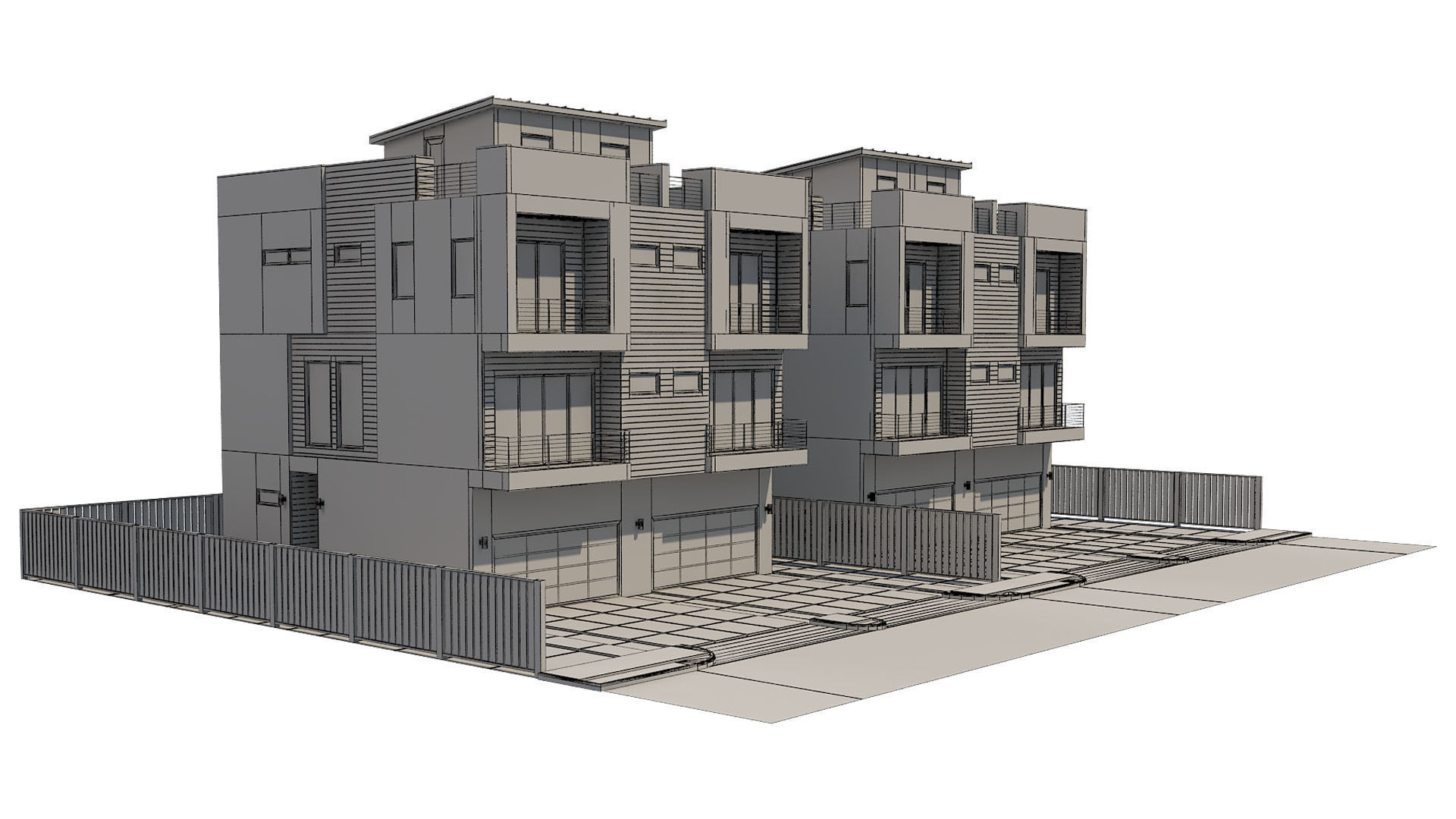 Modern House 10 3D model_3