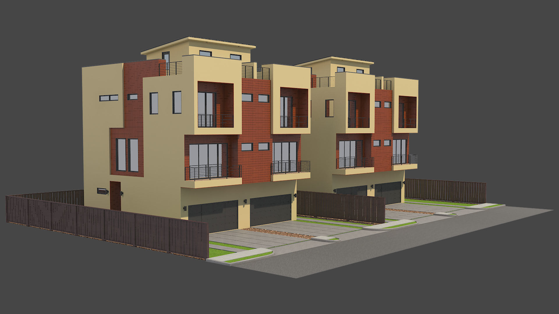 Modern House 10 3D model_2