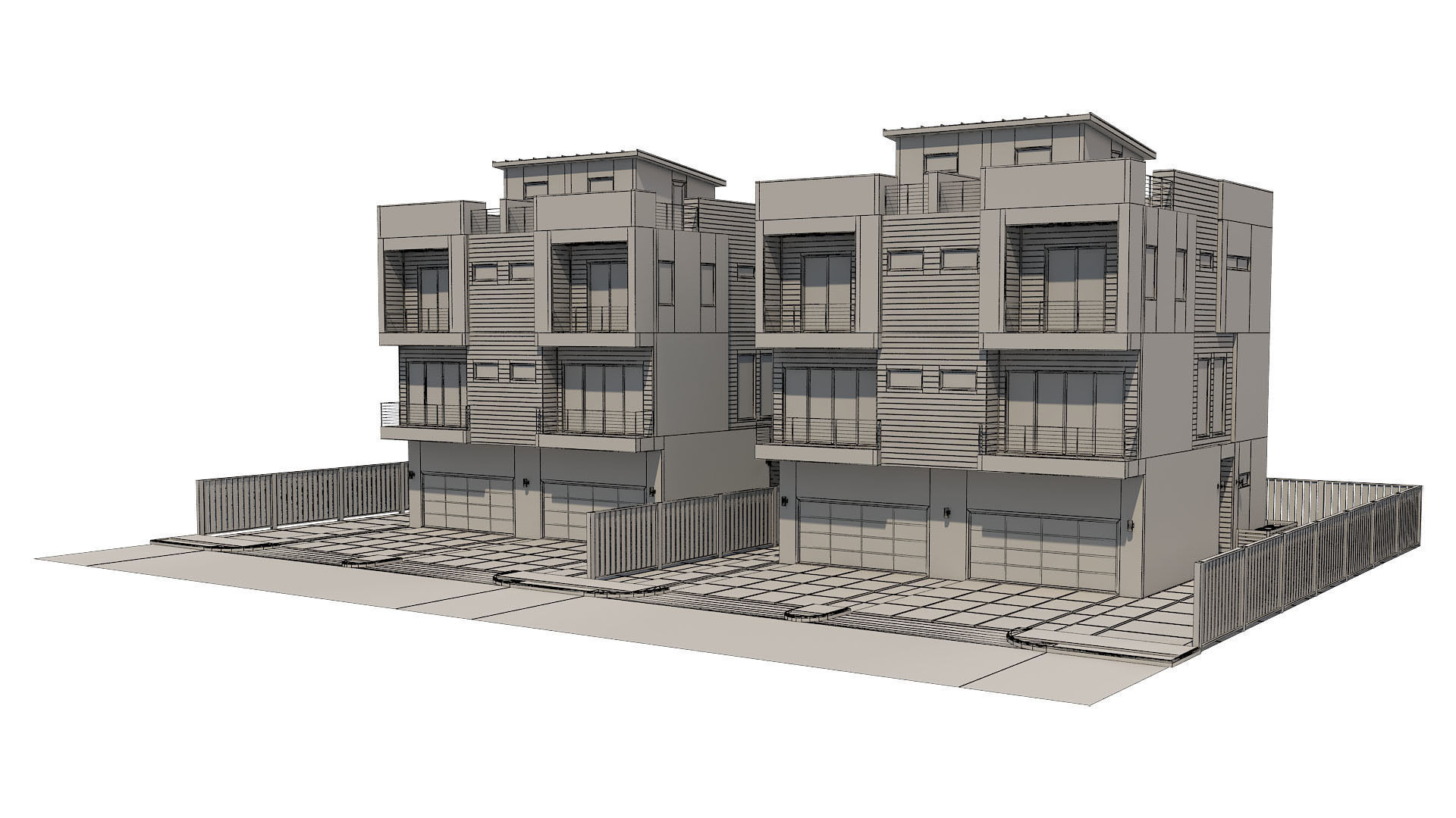 Modern House 10 3D model_4