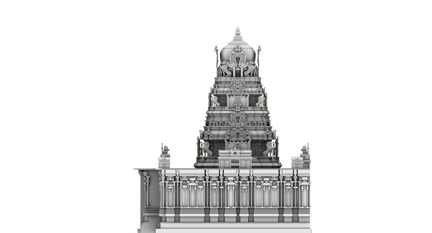 gold temple 3d model 3D model_14