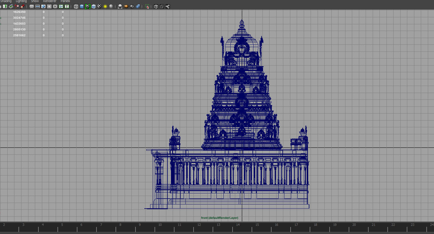 gold temple 3d model 3D model_3