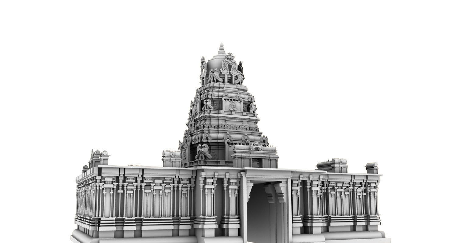 gold temple 3d model 3D model_11