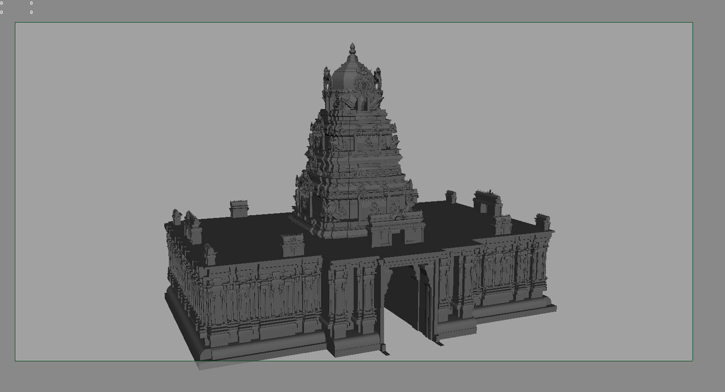 gold temple 3d model 3D model_6