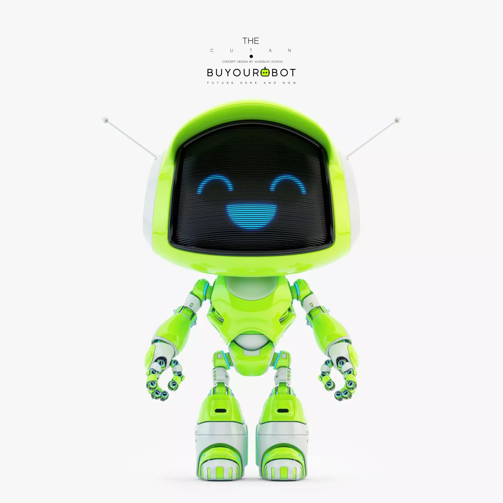 Lovely robot - companion X 3D model_0