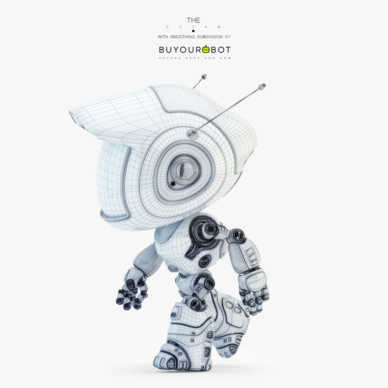 Lovely robot - companion X 3D model_7