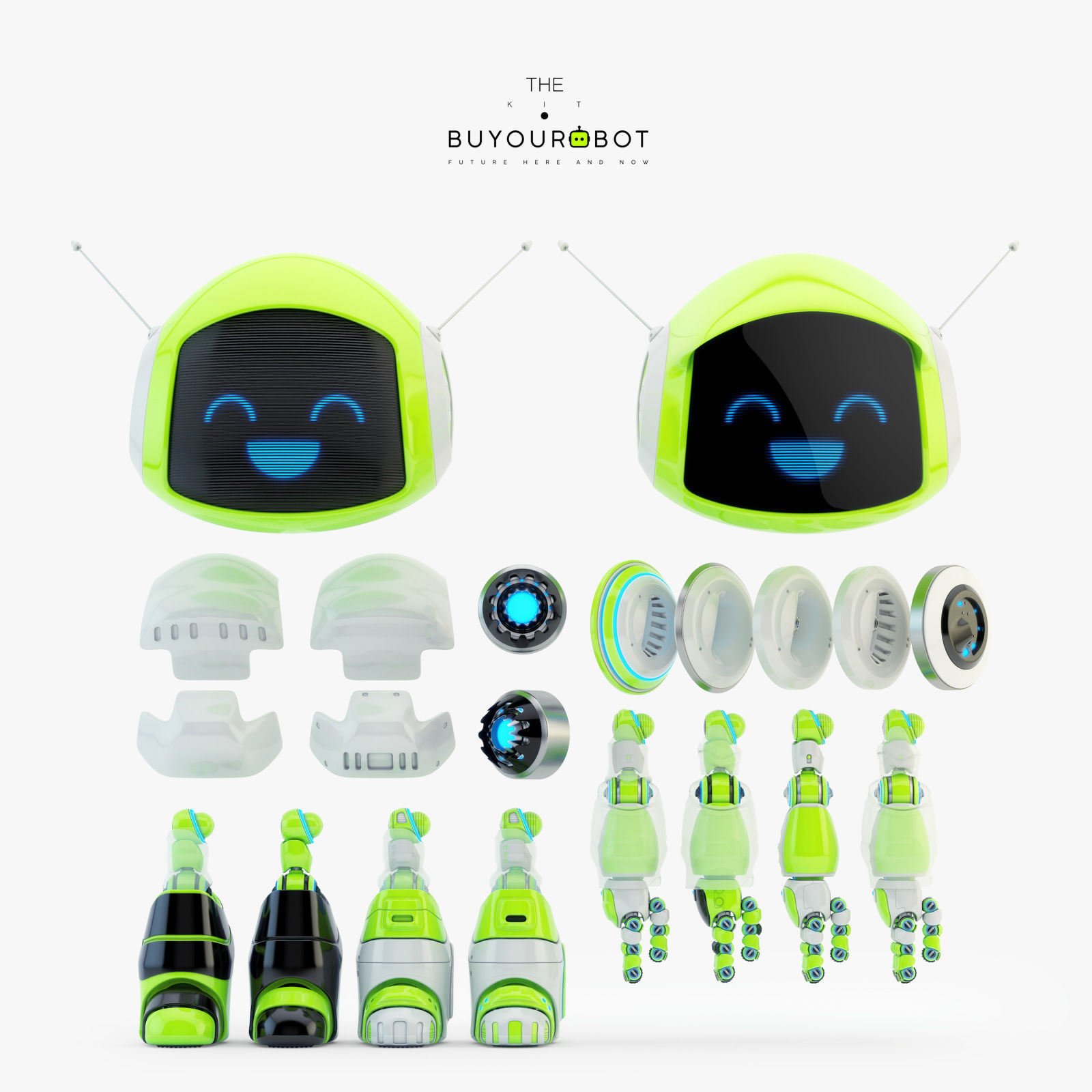 Lovely robot - companion X 3D model_4