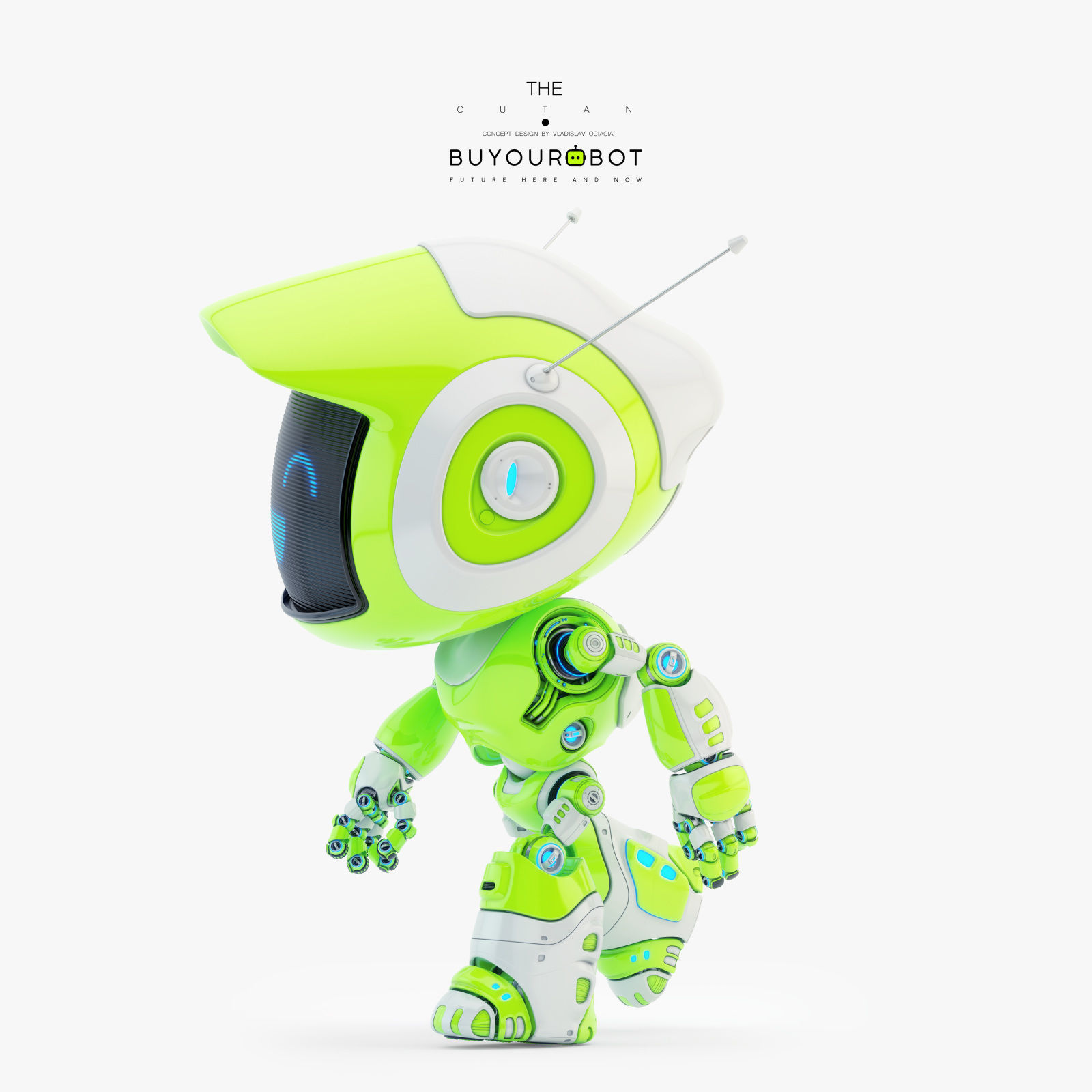 Lovely robot - companion X 3D model_2