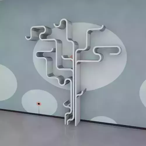 Bookshelf tree with branches