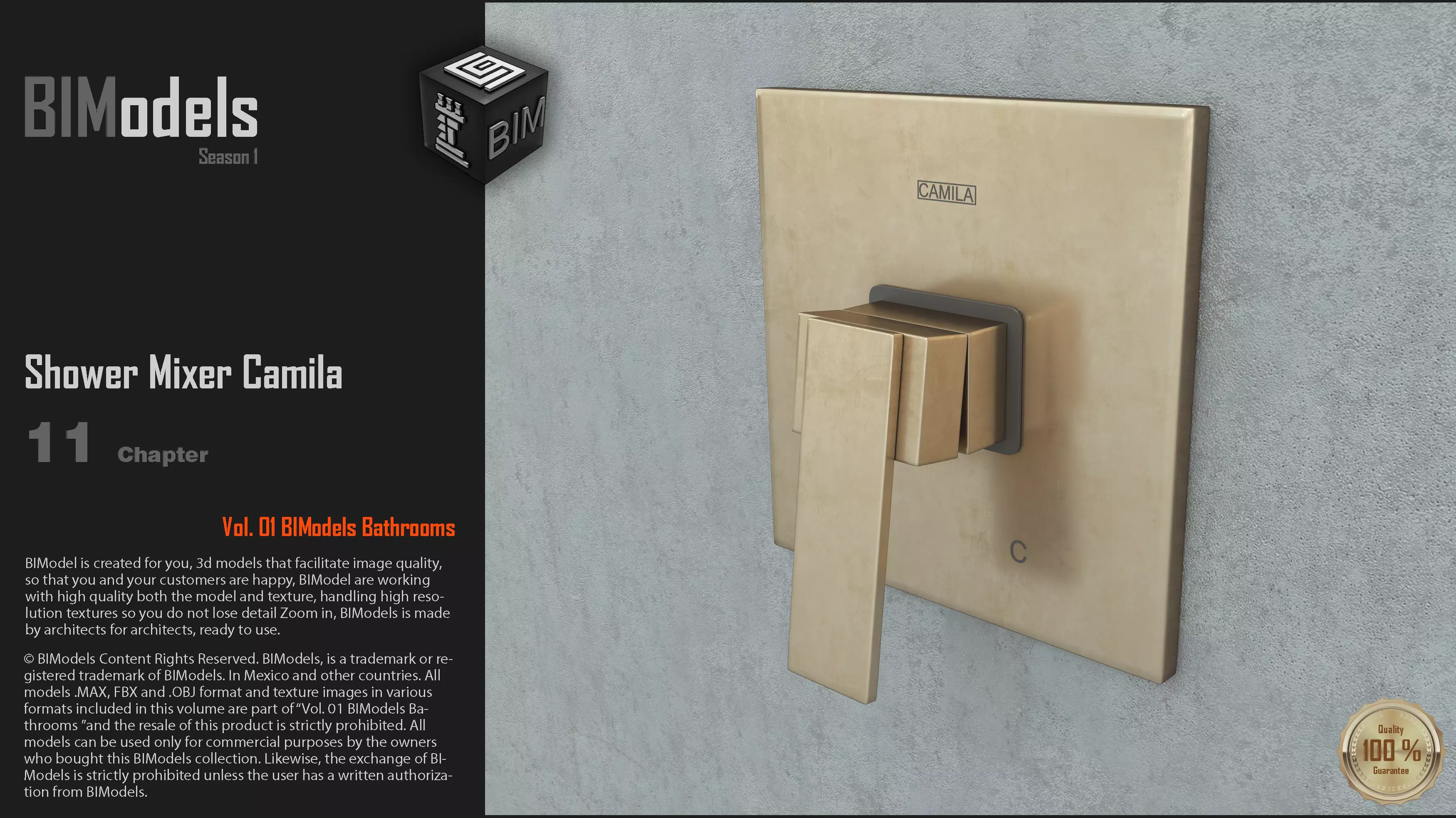 0111 Shower Mixer Camila 3D model