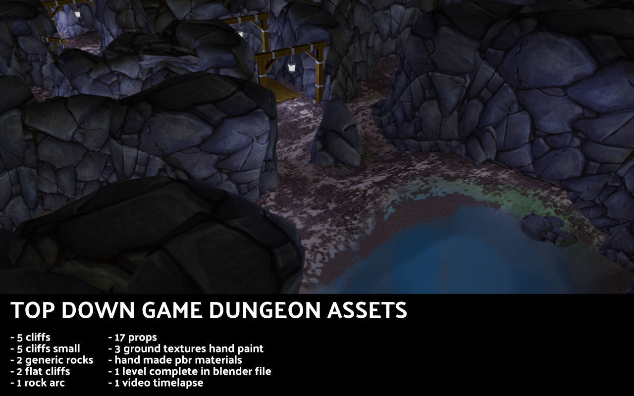 Top Down Game assets stilized Low-poly 3D model_8