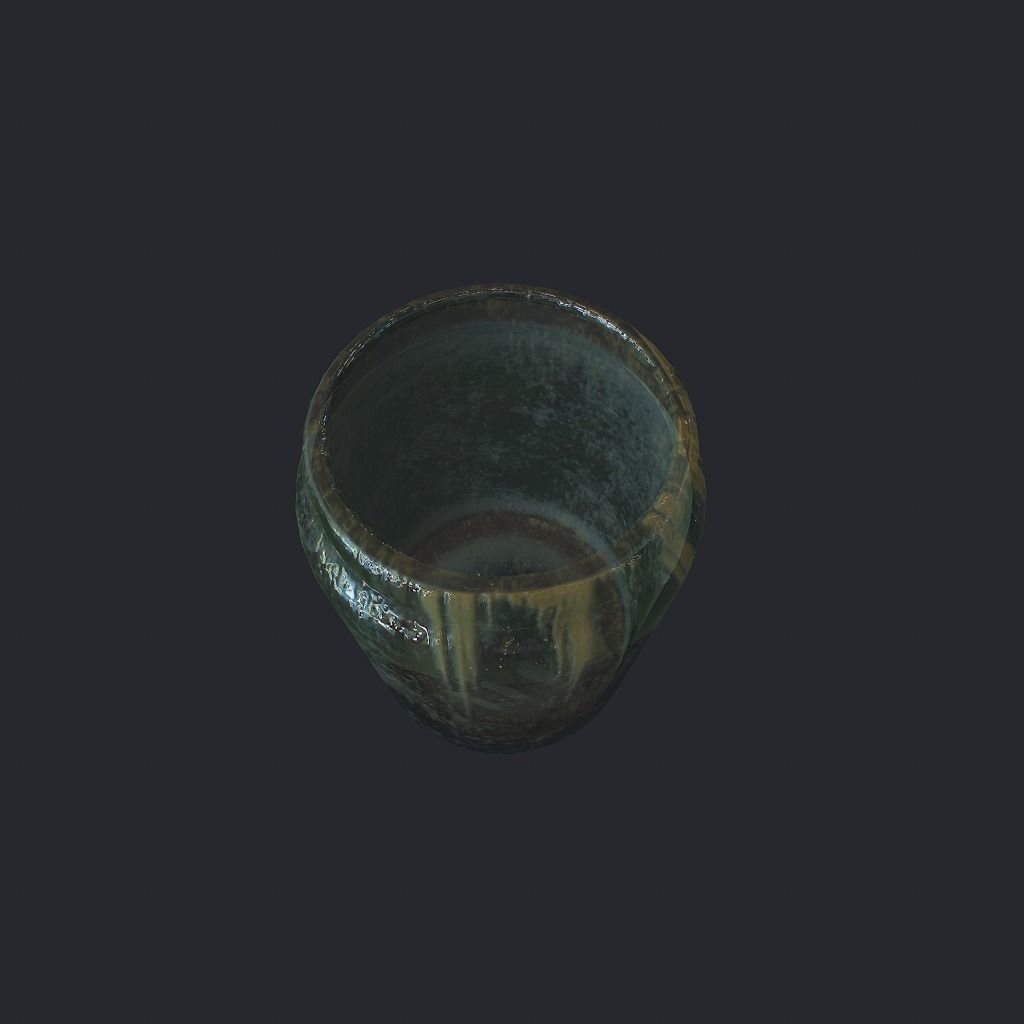 Bees Jar Low-poly 3D model_13