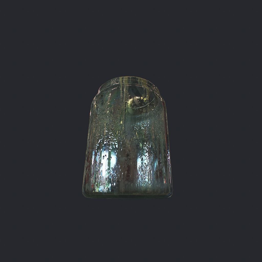 Bees Jar Low-poly 3D model_11