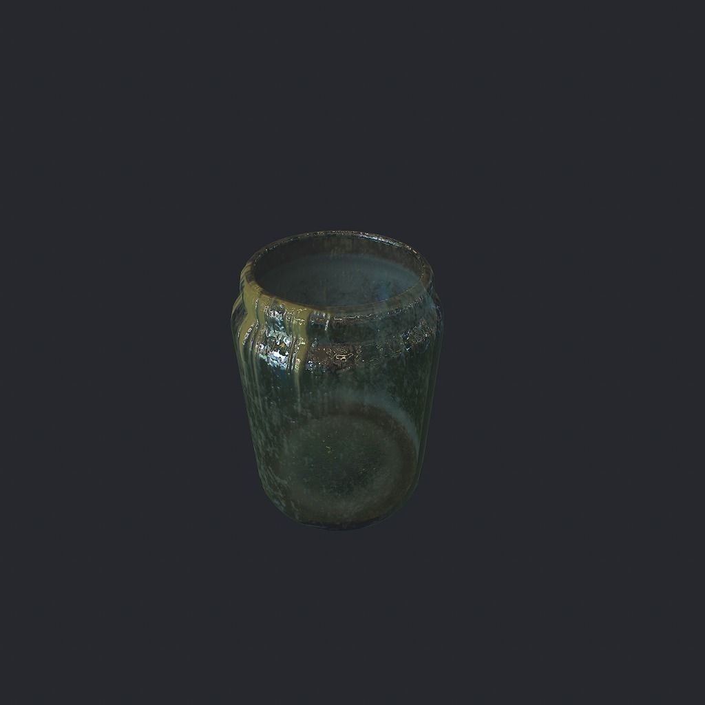 Bees Jar Low-poly 3D model_12