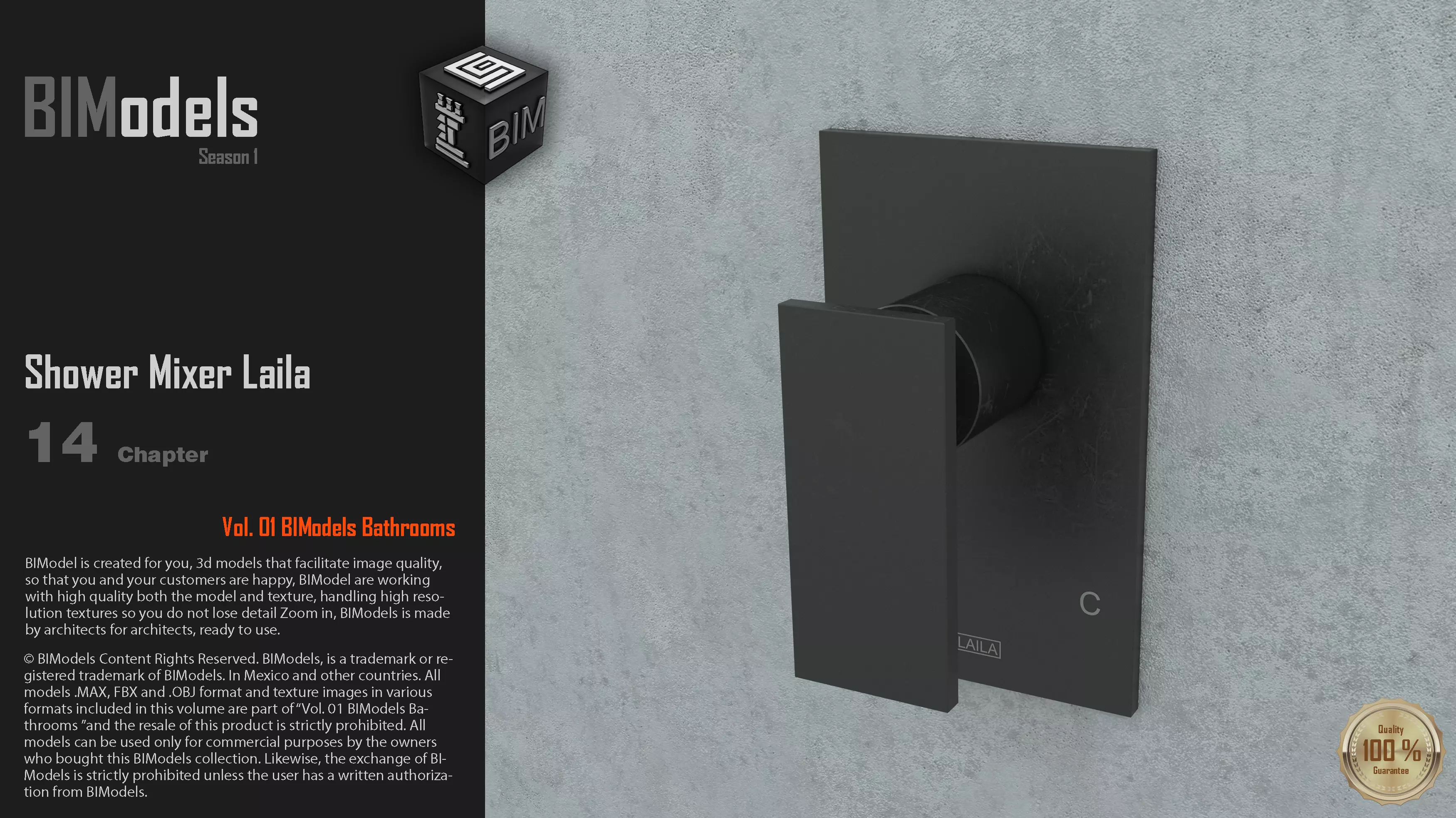 0114 Shower Mixer Laila 3D model