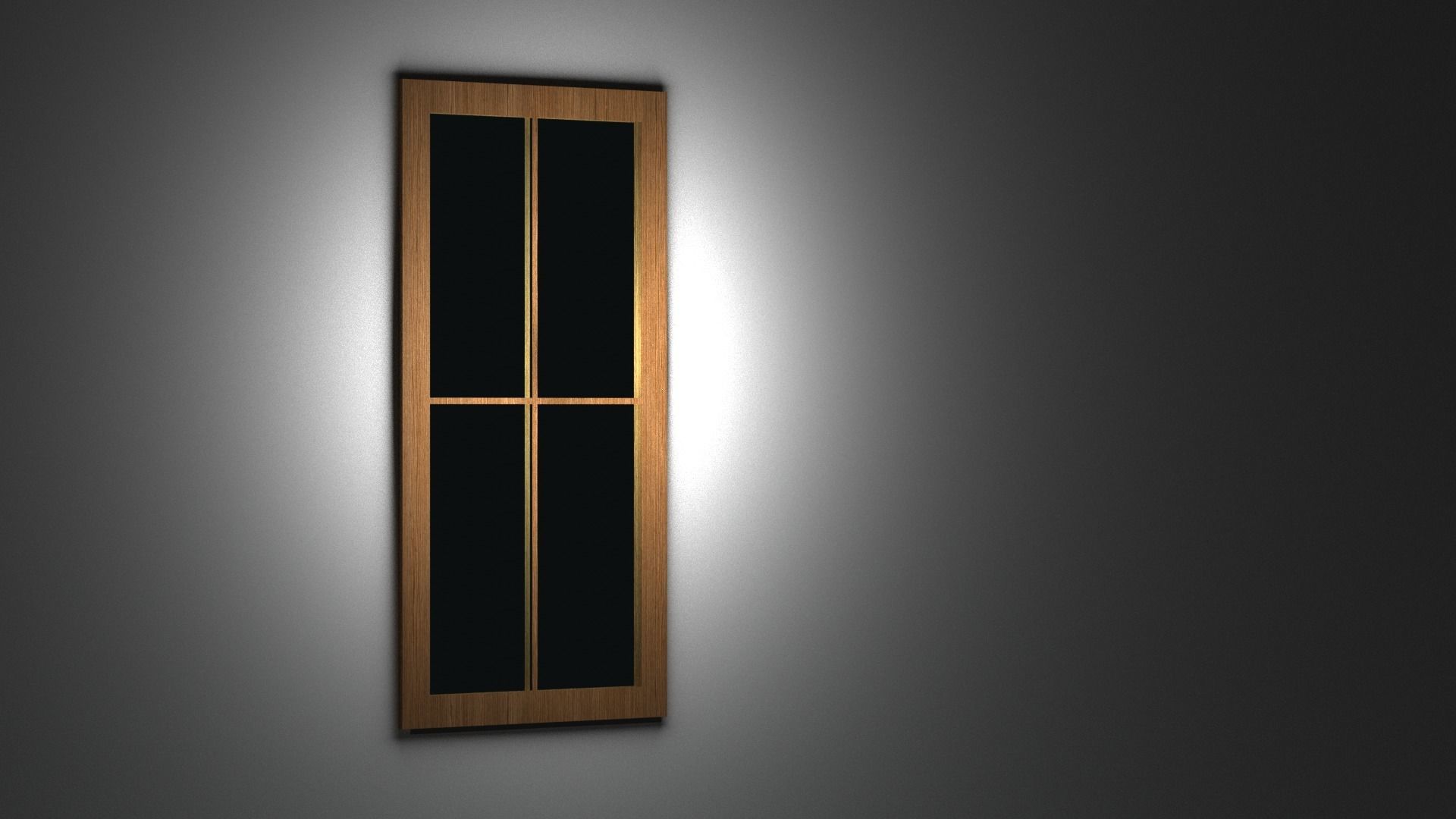 Wood Window Free low-poly 3D model_2