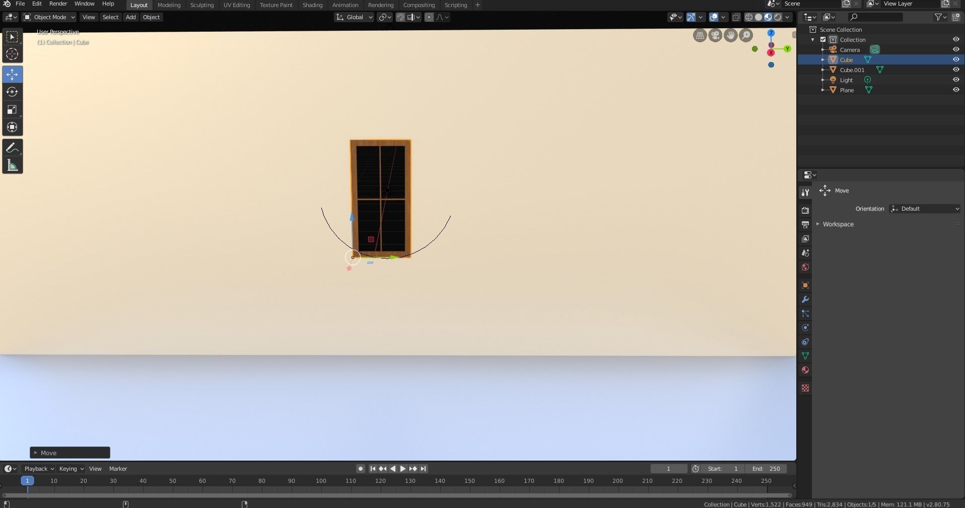 Wood Window Free low-poly 3D model_6