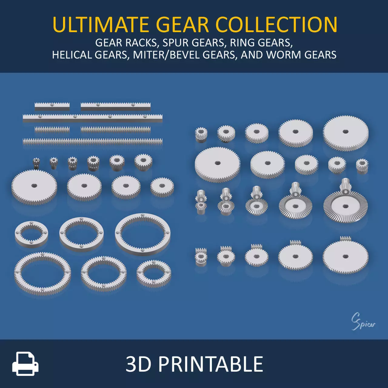 Ultimate Gear Collection 3D print model_0