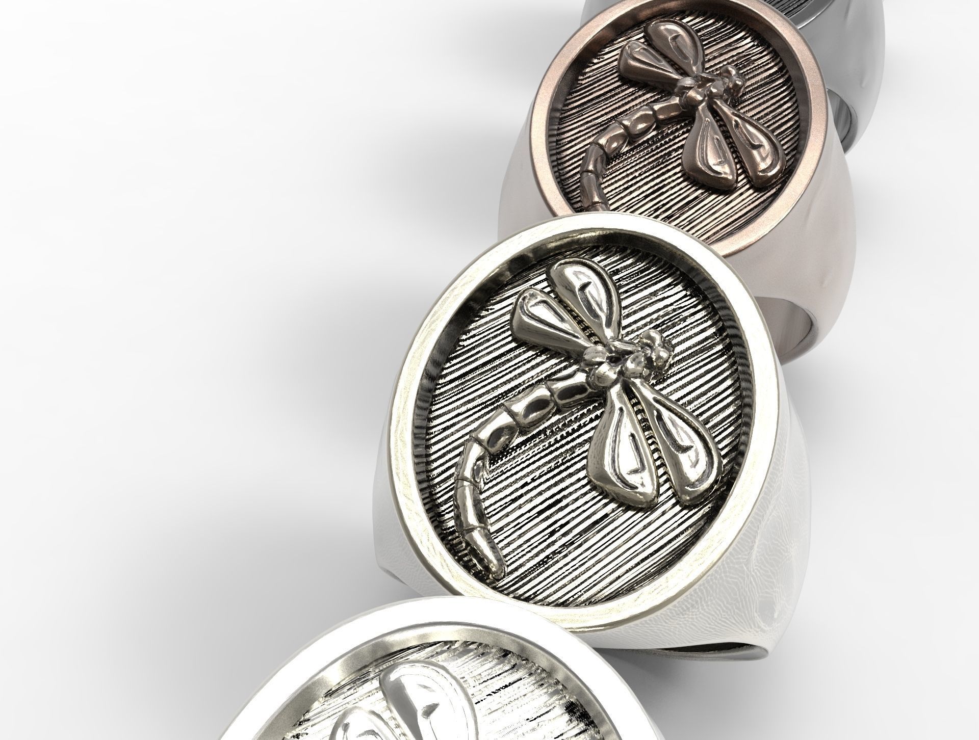 Dragonfly ring - Anello libellula 3D print model_5