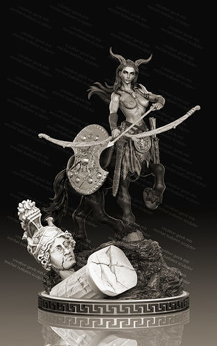 centaur archer  miniature by creative geek MB 3D print model 3D print model
