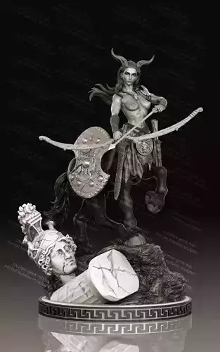 centaur archer  miniature by creative geek MB 3D print model 3D print model