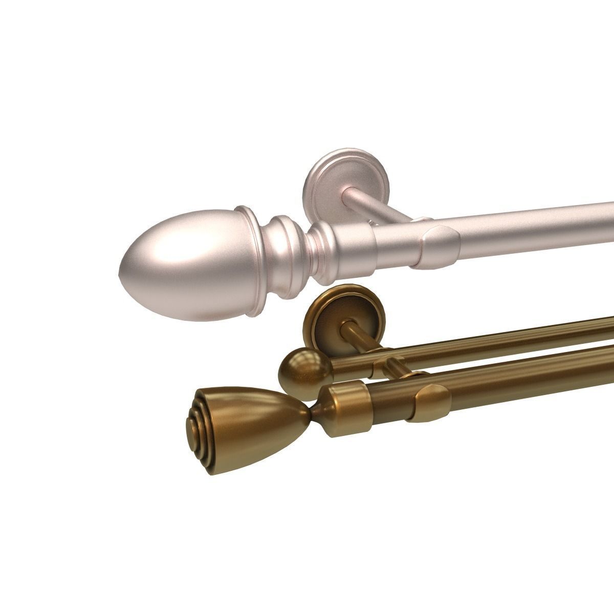 Curtain Rods No4 3D model_0