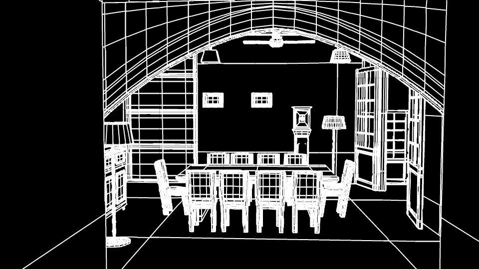  Living Room Interior Room 3D Model 3D model_2