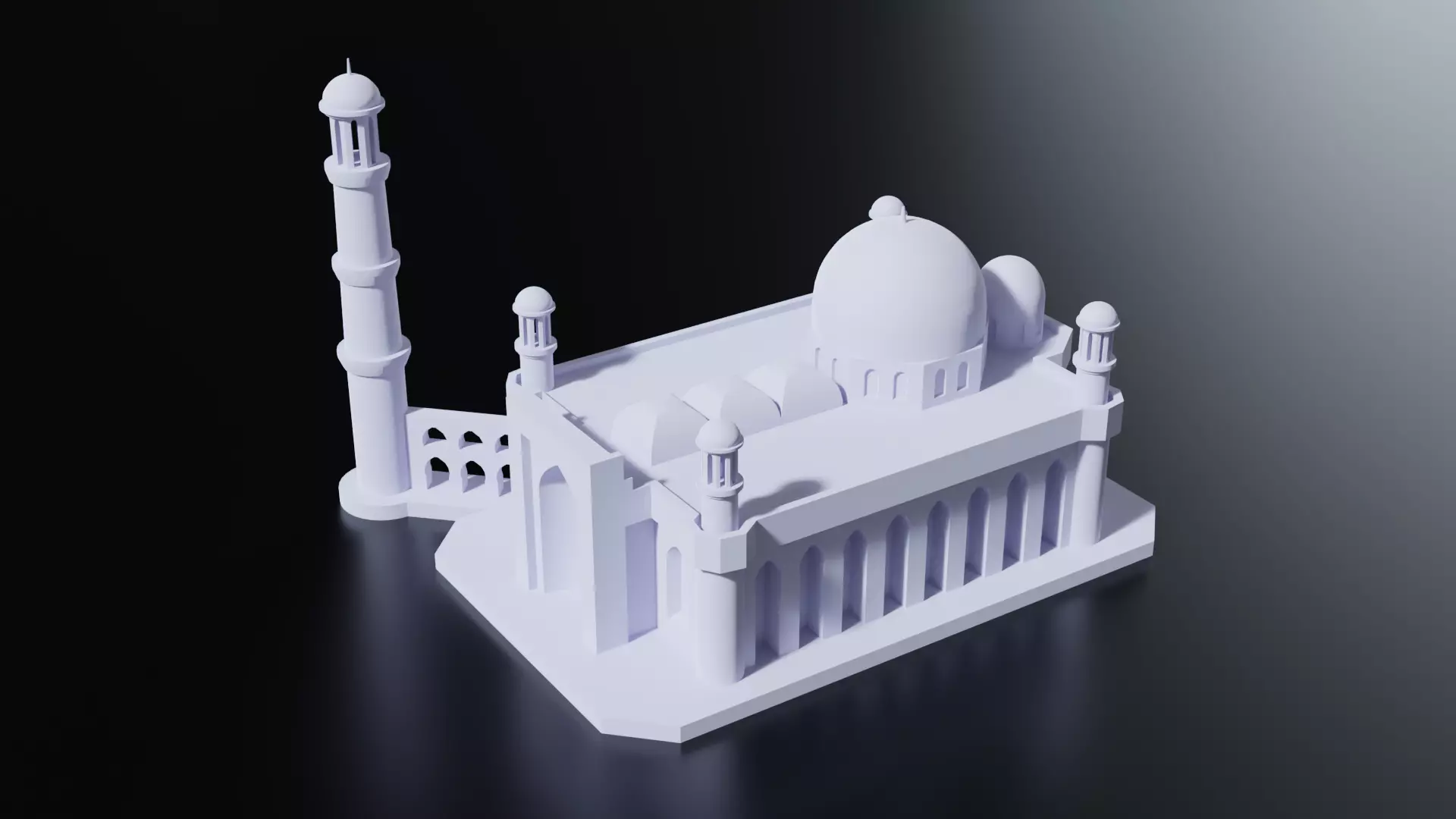 Almaty Central Mosque 3D print model_0