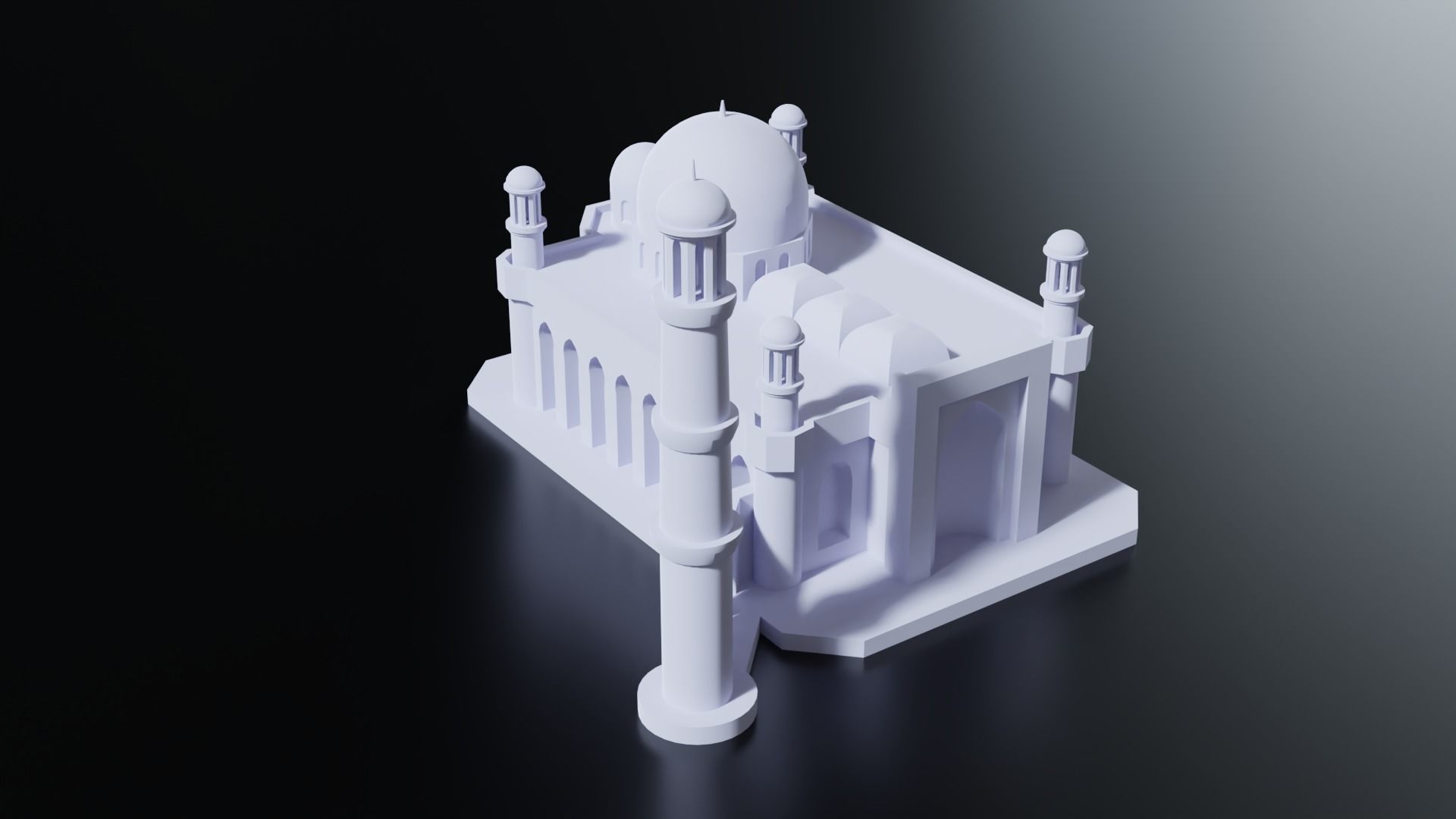 Almaty Central Mosque 3D print model_3