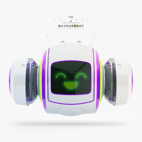 Cute levitating robot bot toy 3D model