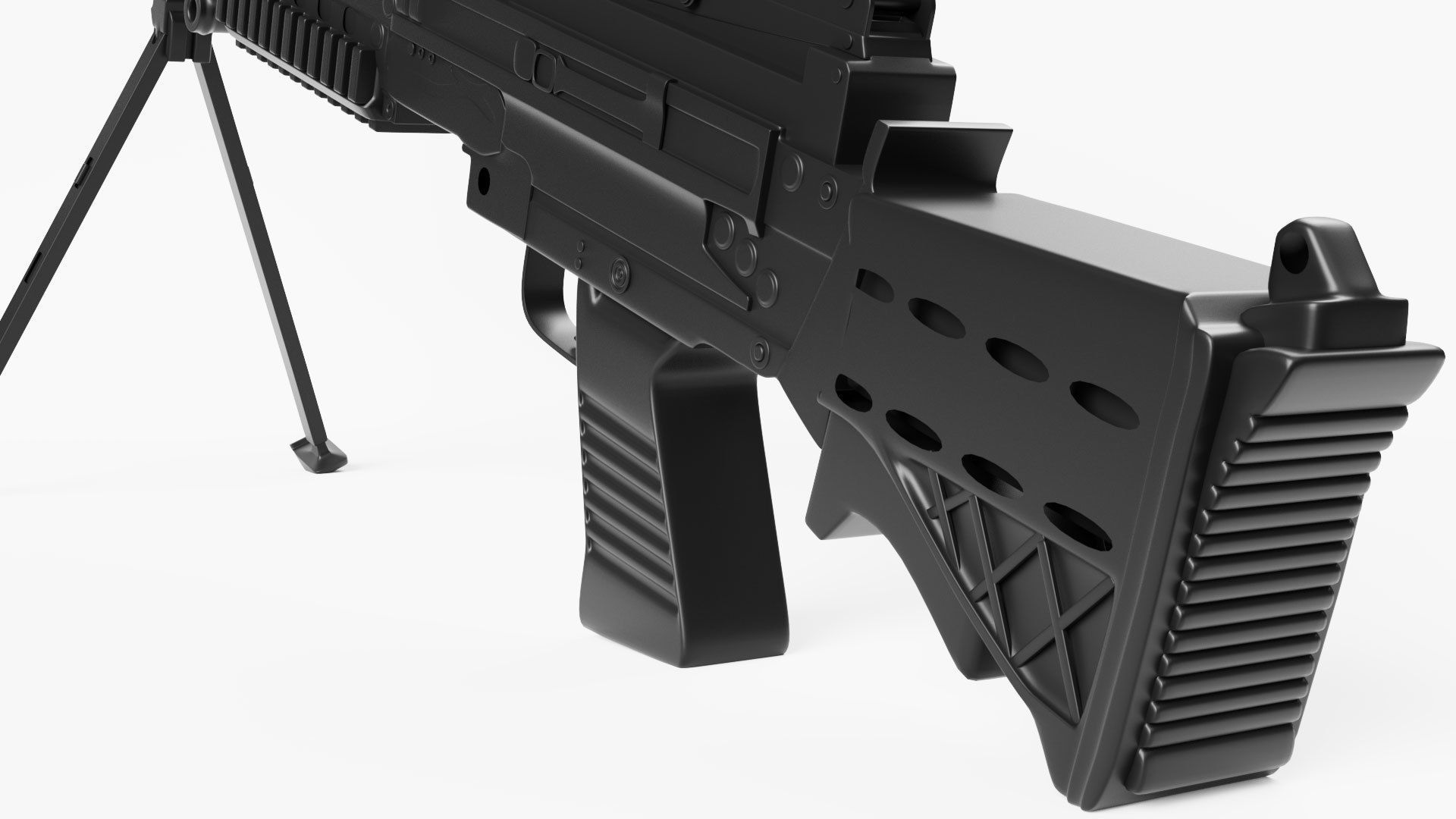 Gun 3d model assault rifle with scope 3D model_7