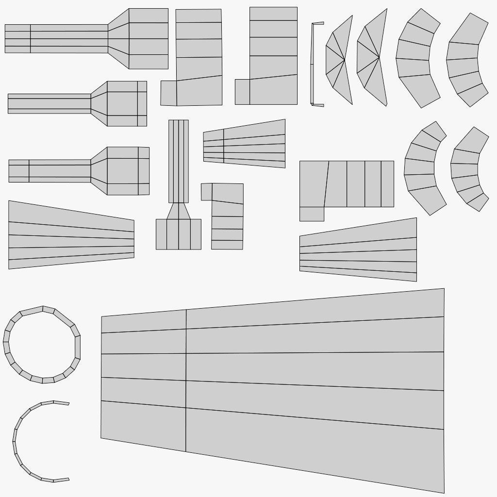 Gun 3d model assault rifle with scope 3D model_15