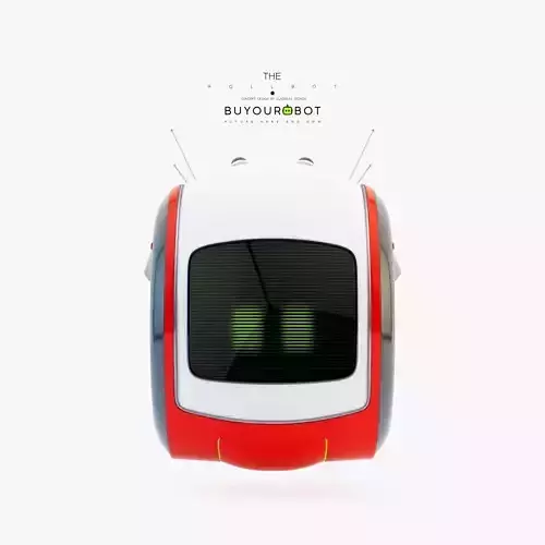 Cute rolling bot toy VII 3D model
