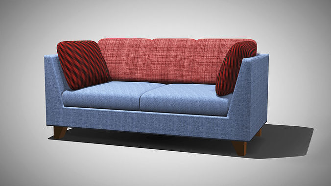 Sofa 3d model with cushions 3D model